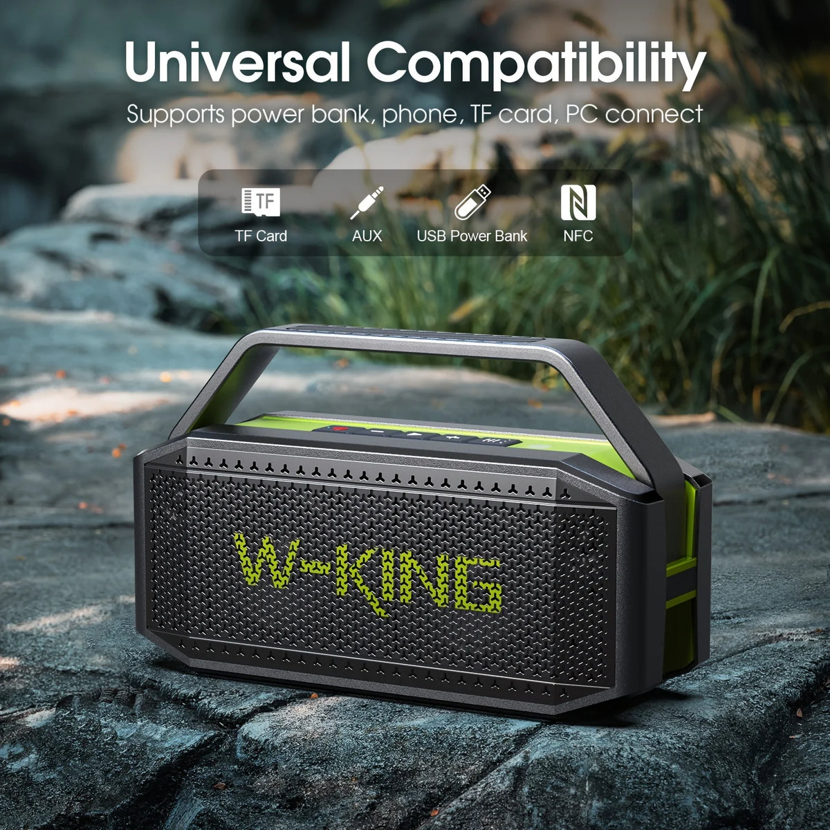 W-king D9-1 100W Peak Power Bluetooth Speaker Portable Wireless Waterproof