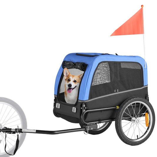 Universal Dog Bike Trailer With Quick Release Coupler And Flag