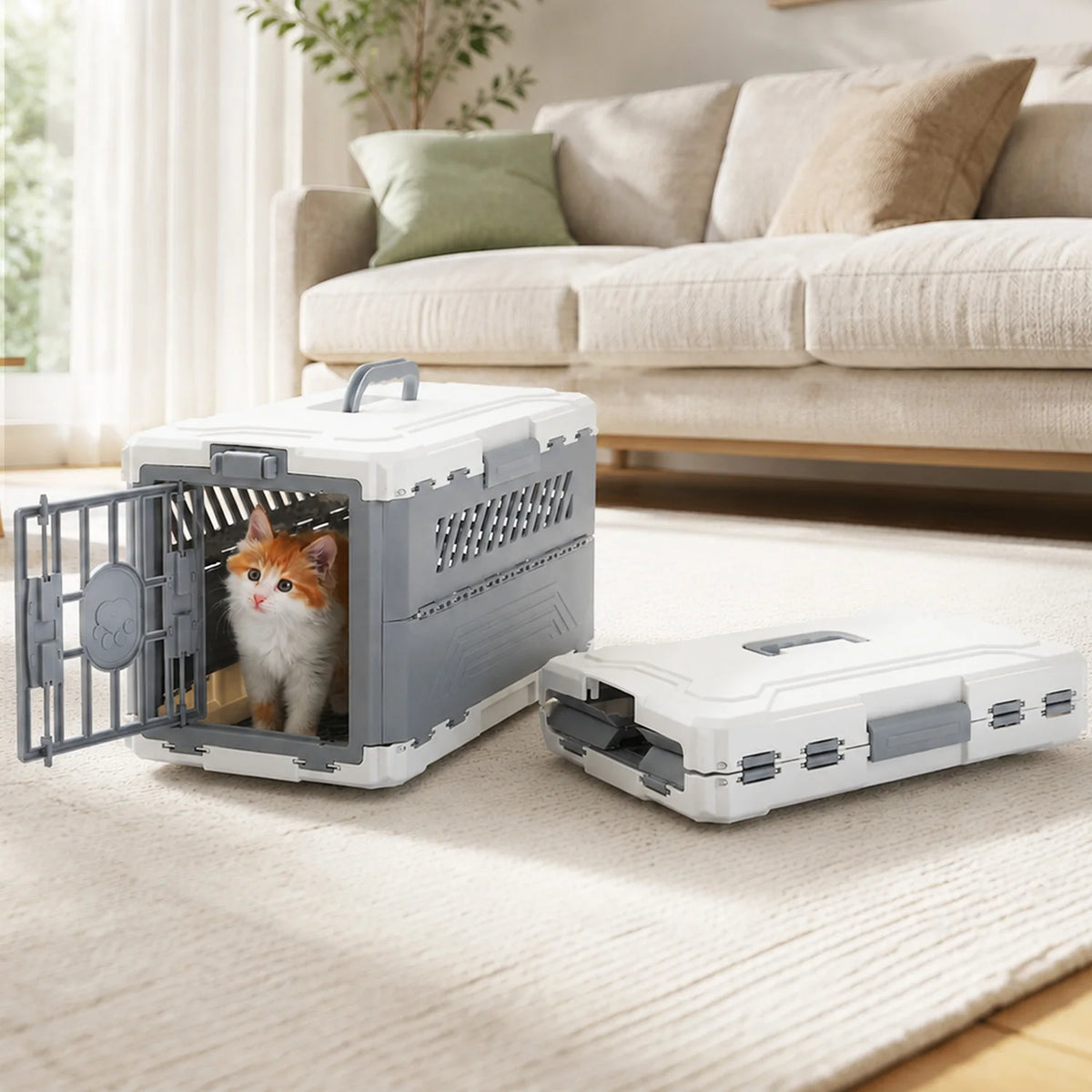 PAWZ Road Foldable Pet Travel Carrier With Secure Door