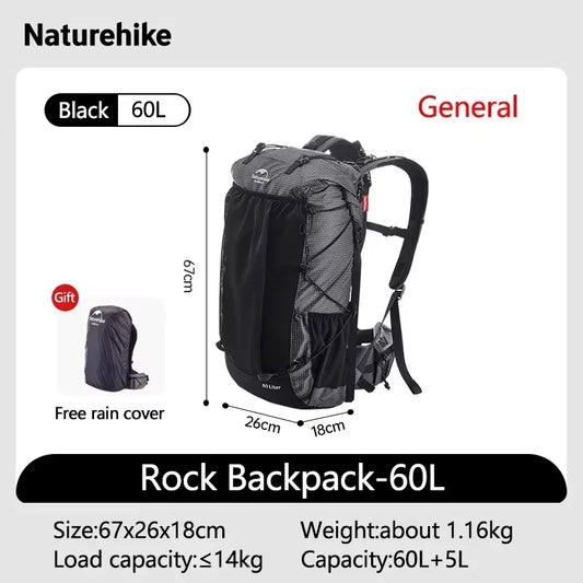 Naturehike Outdoor Hiking Backpack With Rain Cover For Camping