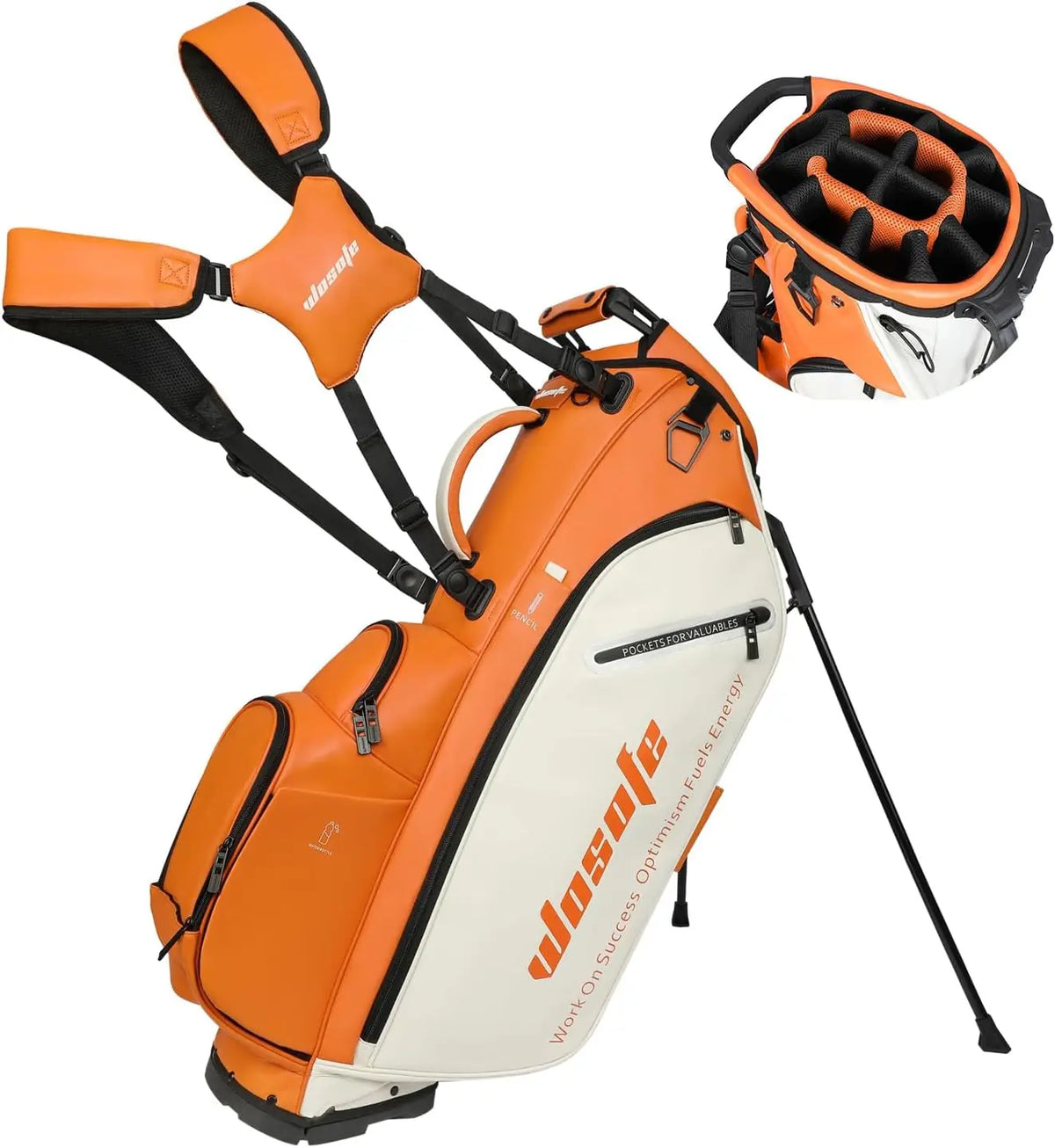 Lightweight Golf Stand Bag With Dual Strap And Dividers