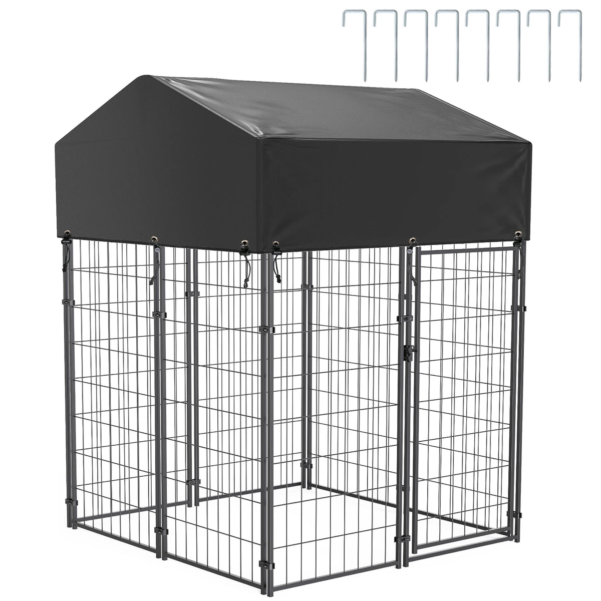 Bingopaw Outdoor Dog Kennel With Durable Weatherproof Canopy
