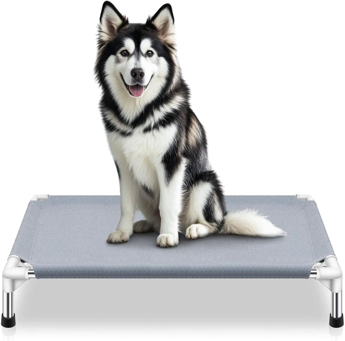 Breathable Elevated Cooling Pet Cot With Anti Slip Frame
