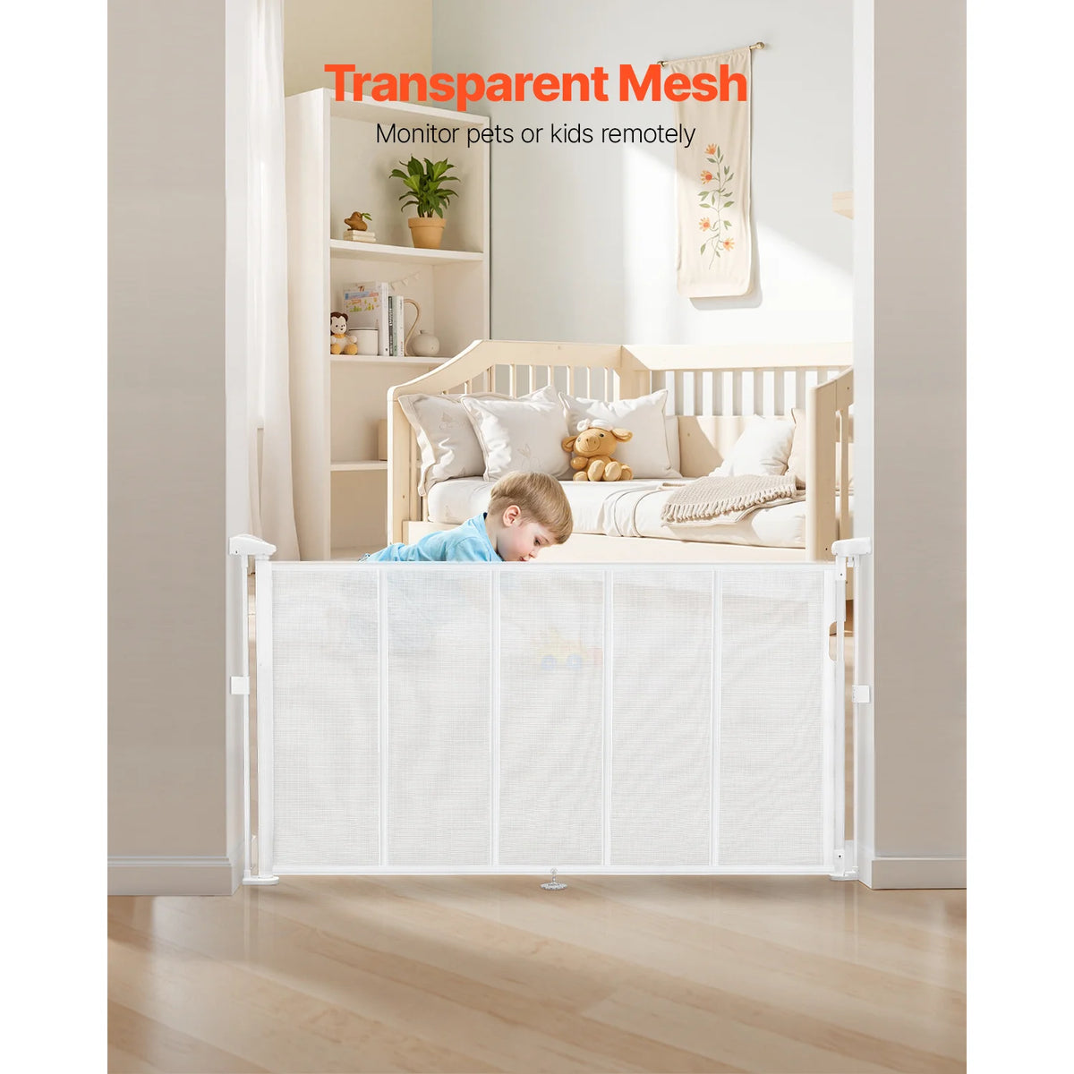 SucceBuy Retractable Baby And Pet Safety Gate For Doorways
