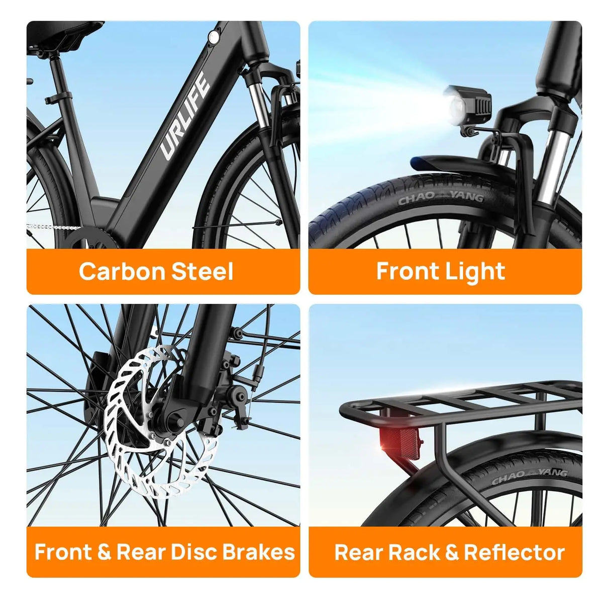URLIFE E26 Electric Bicycle With Removable Battery And Hydraulic Brakes