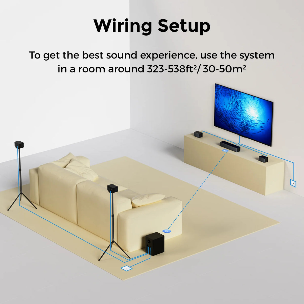 ULTIMEA Poseidon D80 7.1CH Dolby Atmos Soundbar With Subwoofer