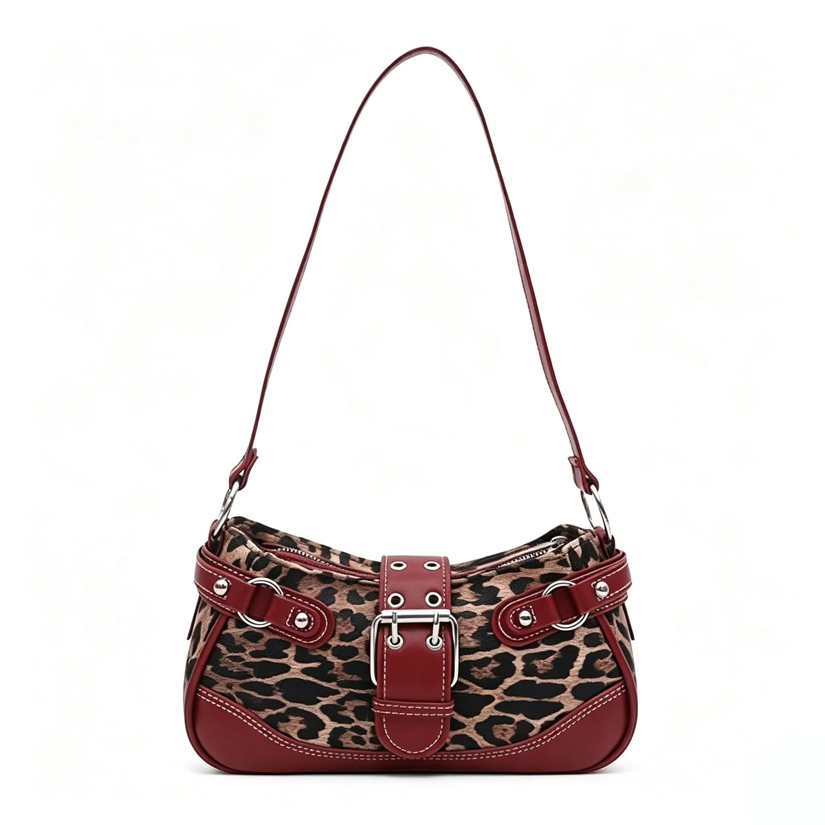 Classic Women Elegant Retro Buckle Nylon Splice Shoulder Bag