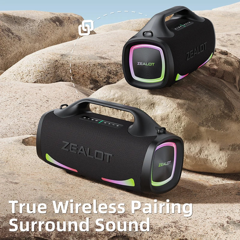 Zealot 100W Waterproof Bluetooth Speaker With Power Bank