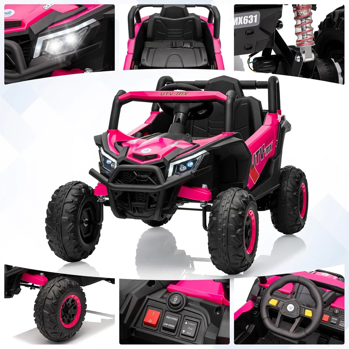 12V Ride on Toys, Battery Powered Electric Vehicle for Kids, Toddler Ride on Truck SUV with Parental Remote Control, 4 Wheels, Music, 66 LBS Capacity for Boys and Girls
