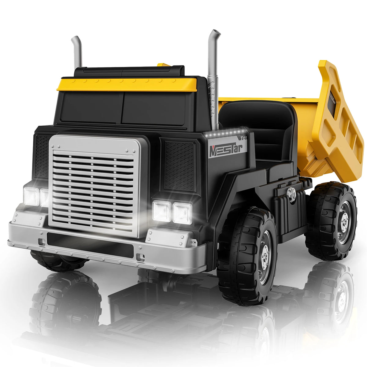 LIGIANT 24V Ride On Dump Truck for Big Kids, 4WD/2WD, Remote, Dump Bed, LED, Bluetooth, Suspension, Perfect Christmas Gift