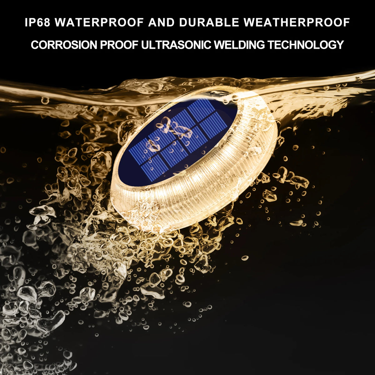 Solar Deck Lights IP68 Waterproof Automatic On Off Step Lighting
