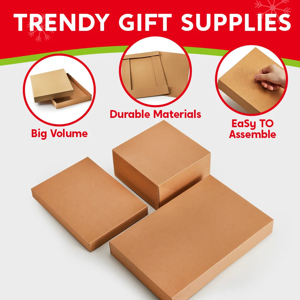Joyfy Premium Cardboard Gift Boxes With Secure Lids For Presents