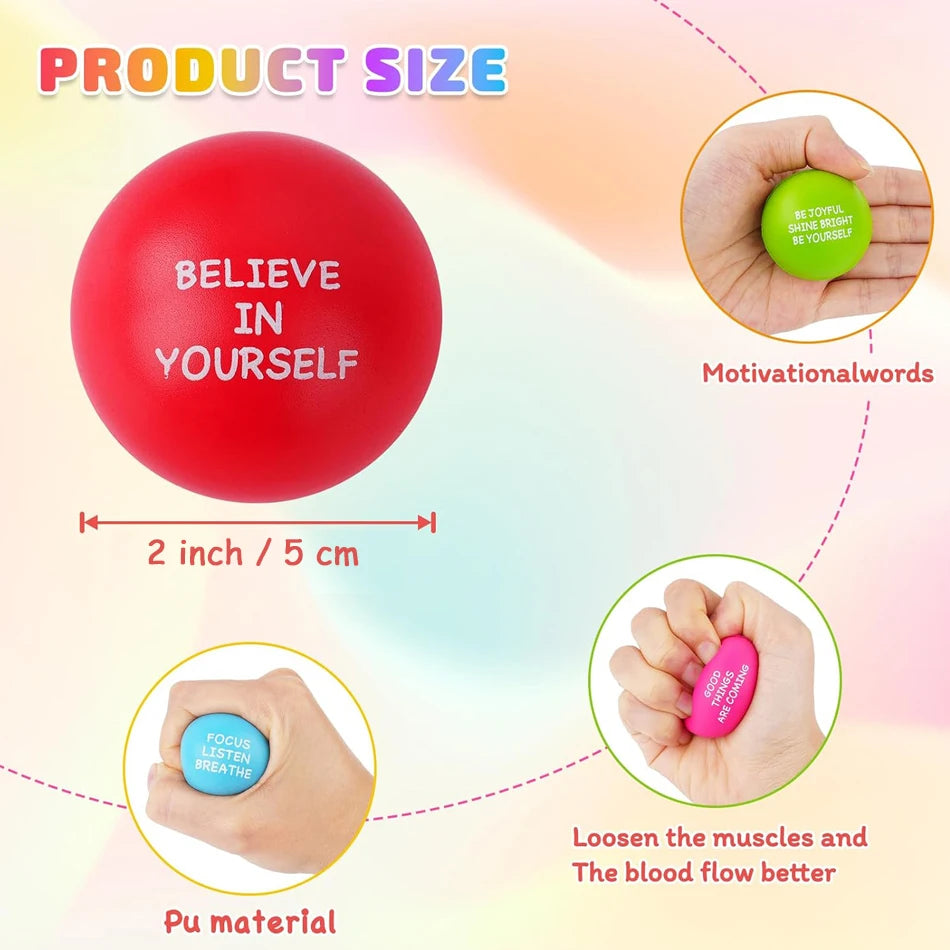 Motivational PU Stress Balls for Relaxation and Party Gift Giving