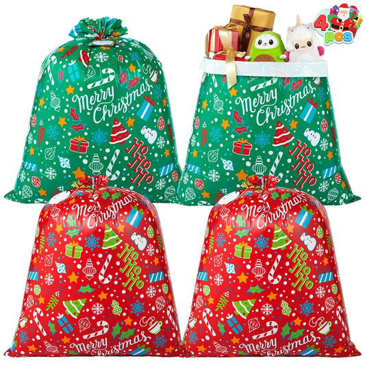 Joyfy Christmas Jumbo Gift Bags With Tags For Holiday Presents
