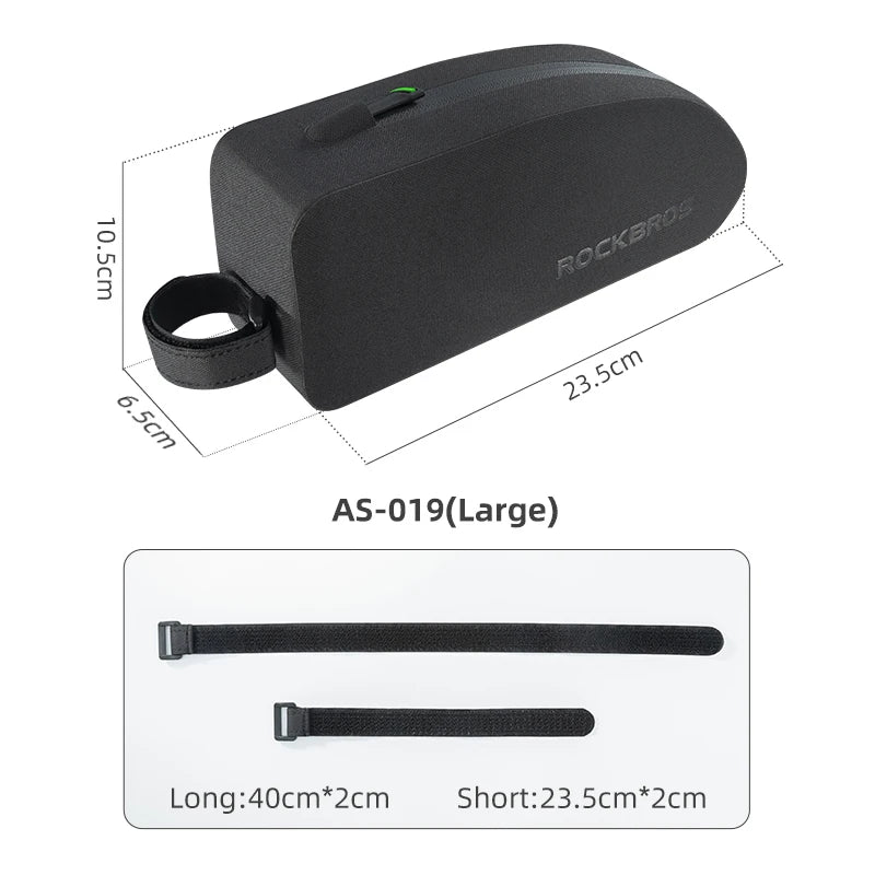 ROCKBROS Waterproof Hard Shell Bicycle Top Tube Storage Bag