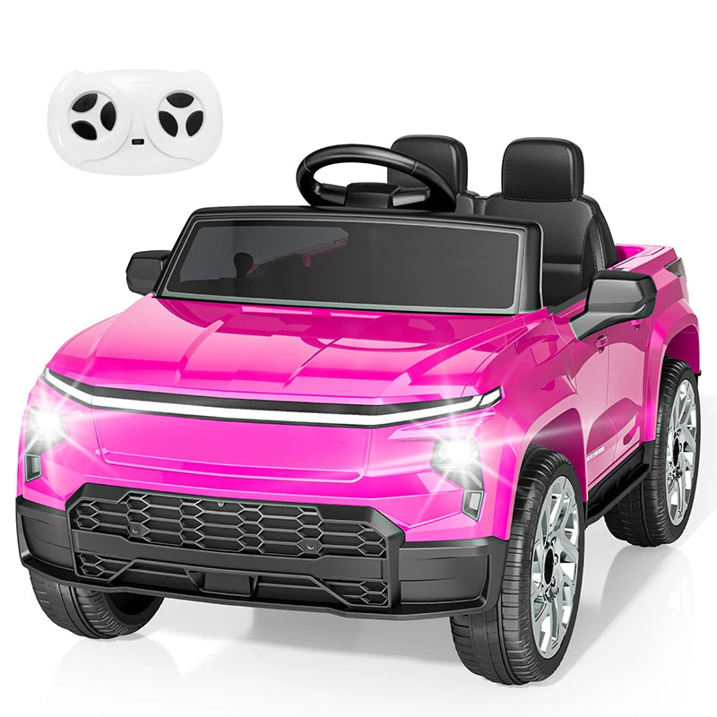 24V Ride On Toys, Licensed Chevrolet Silverado LT Trail Boss Ride-On Truck, 2-Seater Electric Car for Kids with Remote Control, Safety Belt, Truck Bed Storage, LED Lights & Music