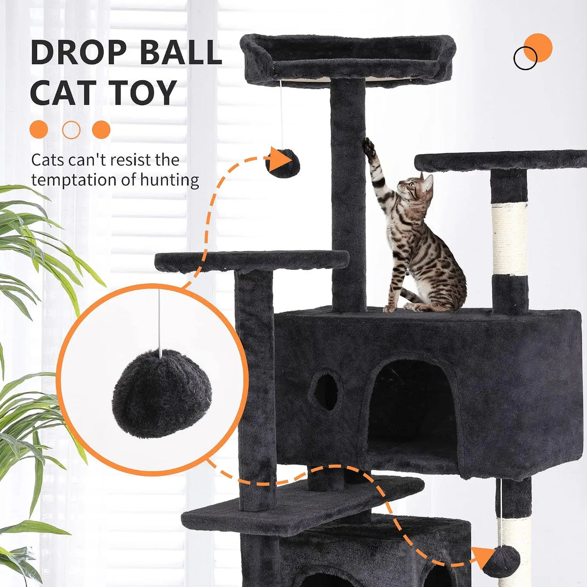 BestPet Premium Multi Level Cat Tower For Indoor Cats