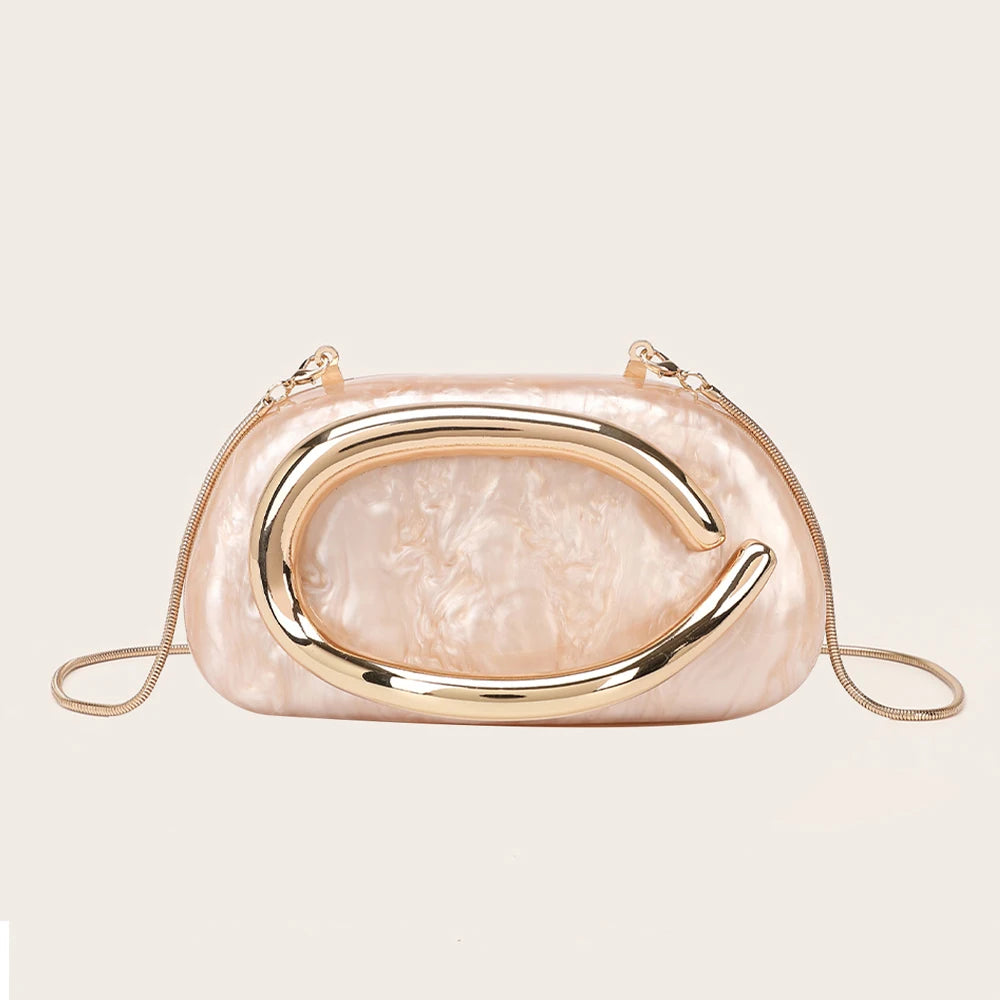 YYW Shine Metallic Clutch Bag For Party Occasion Classic