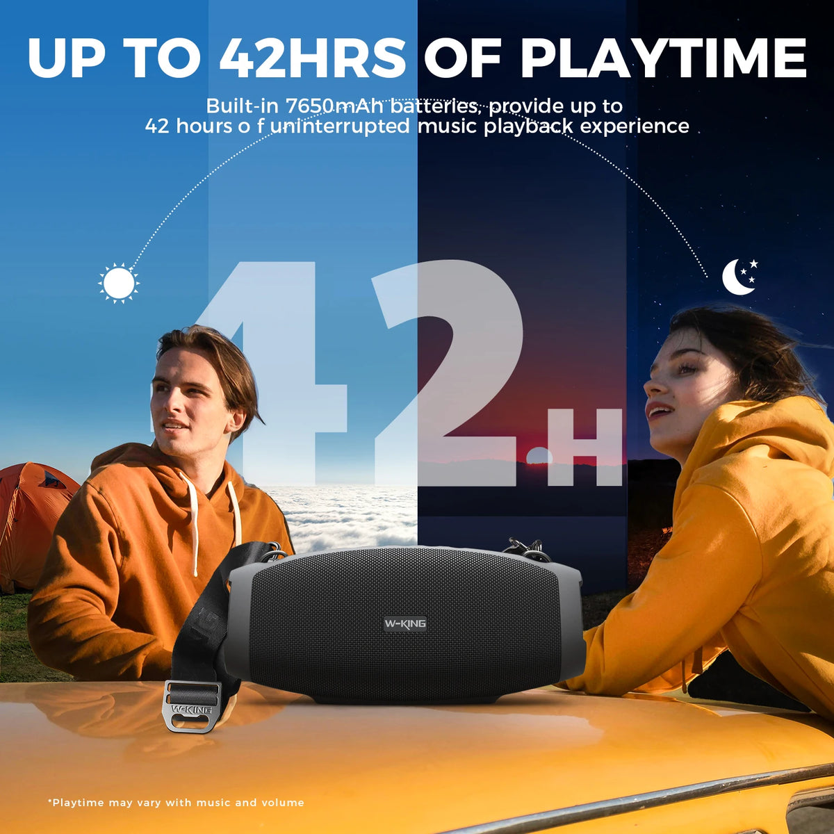 W-King X10 Bluetooth Speaker 120W Portable Wireless Waterproof Boombox