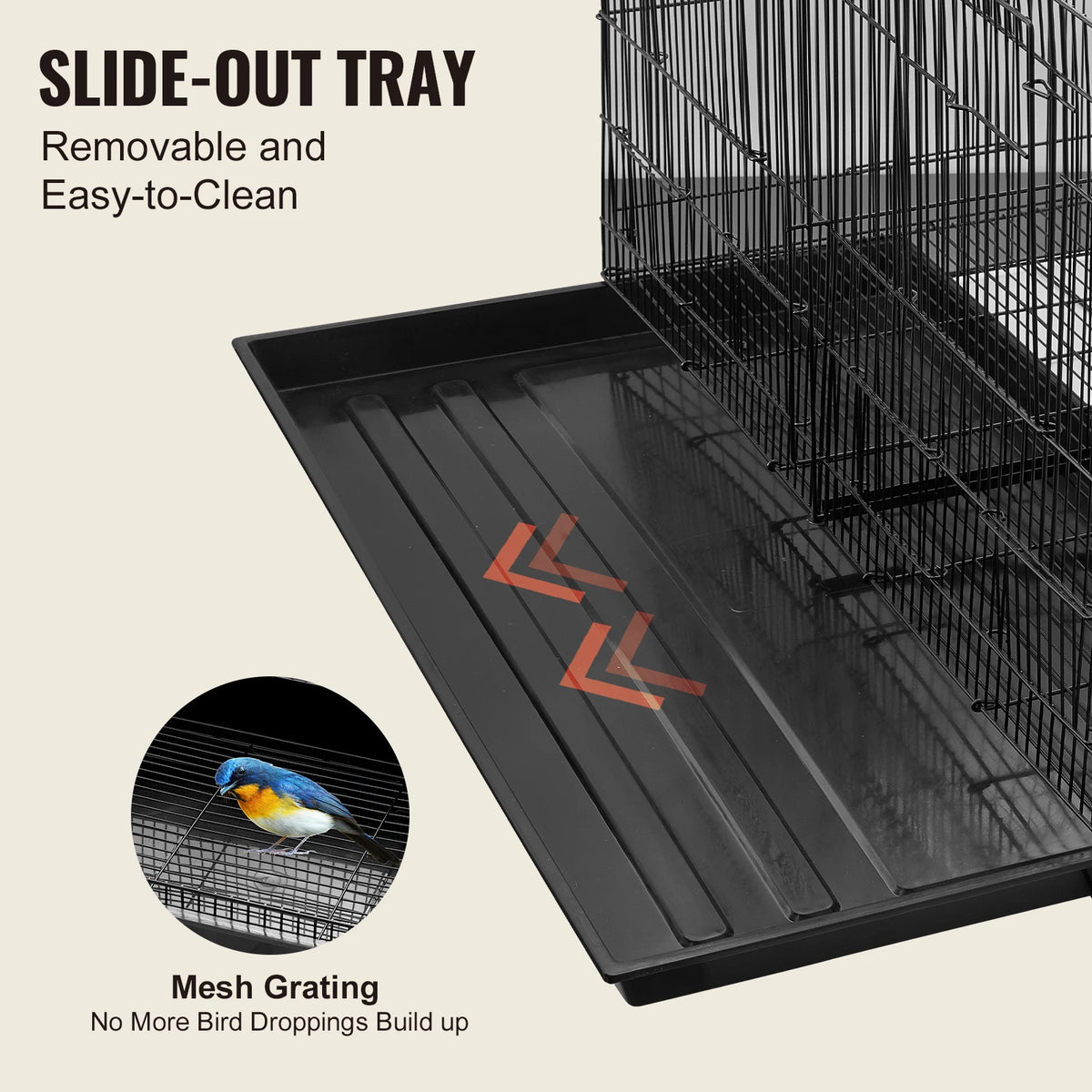 Succebuy Travel Divided Stackable Bird Cage With Handle Perch