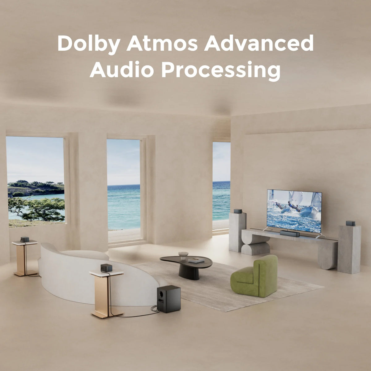ULTIMEA Poseidon D80 7.1CH Dolby Atmos Soundbar With Subwoofer