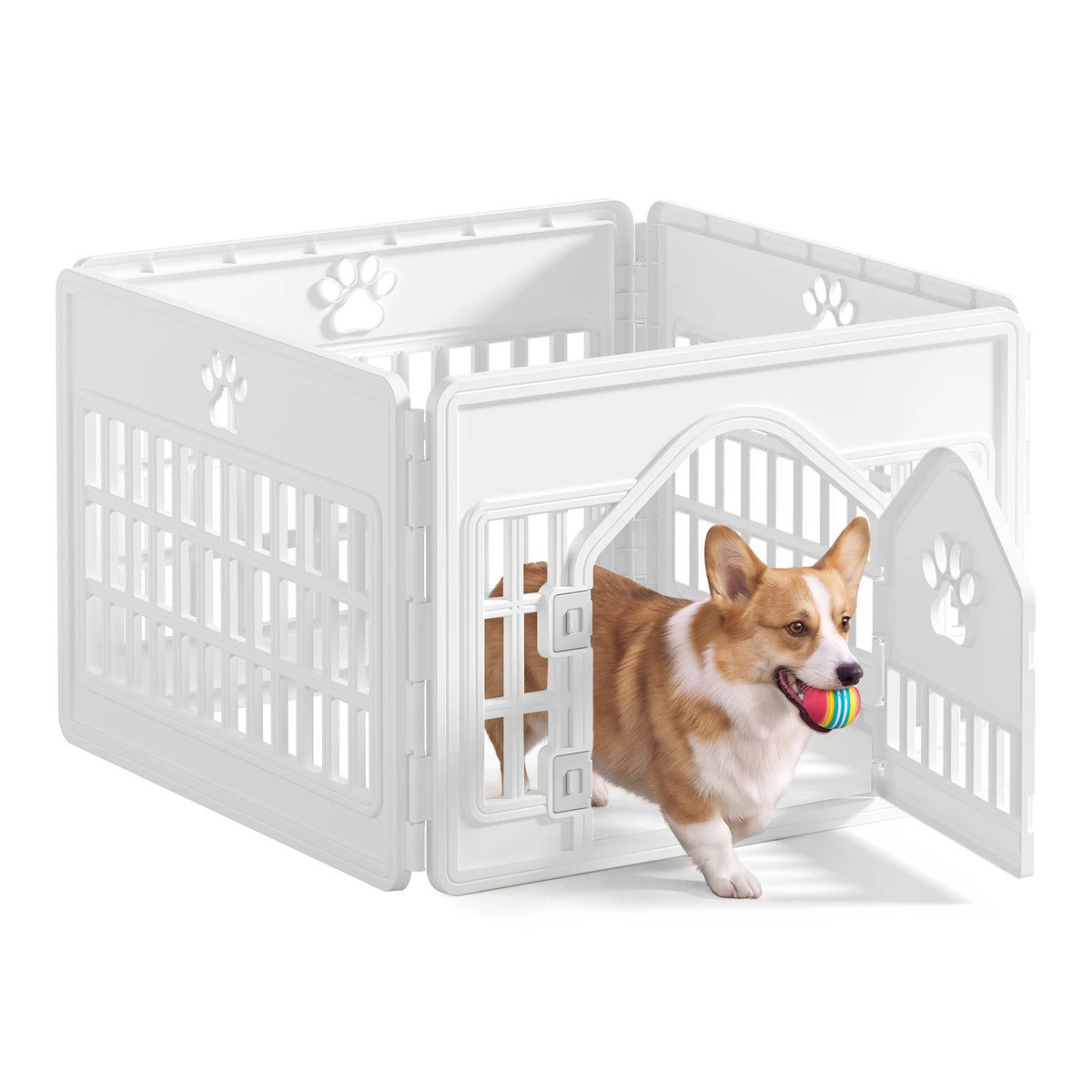 Jhk Durable Plastic Dog Playpen For Indoor And Outdoor Use