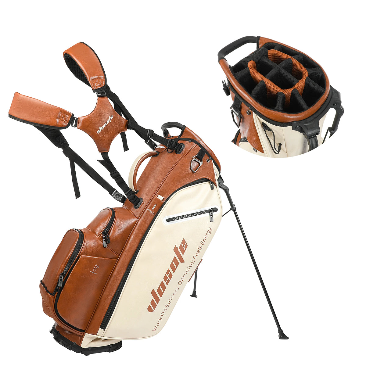 Lightweight Golf Stand Bag With Dual Strap And Dividers