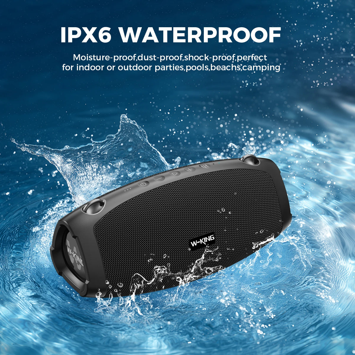 W-King X10 Bluetooth Speaker 120W Portable Wireless Waterproof Boombox
