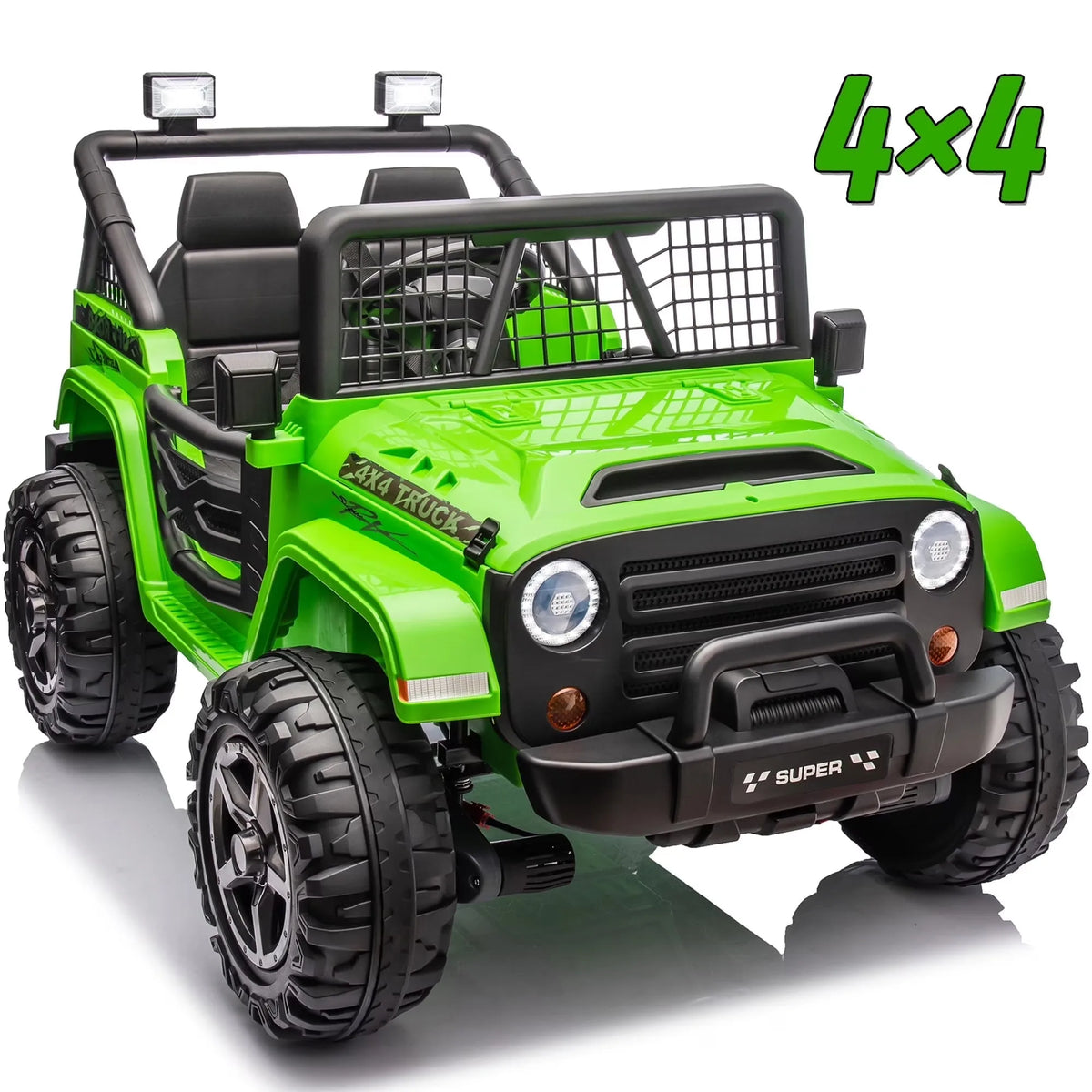 Joyracer 800W 24 Volt Ride on Toys for Big Kids, 4WD/2WD Switchable, 2 Seater Ride on Truck Car W/ Remote Control, Power Car Wheels, 3 Speeds, Spring Suspension, Bluetooth Music, Pink