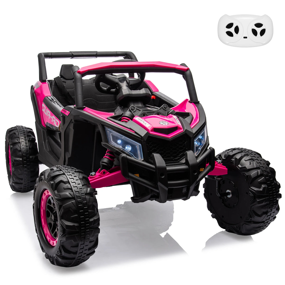 24V Kids Ride-On UTV (2-Seater) - Parent Remote Control - Dual 200W Motors - Spring Suspension - Metal Frame - LED Lights, USB Music - Off-Road Electric Car Toy