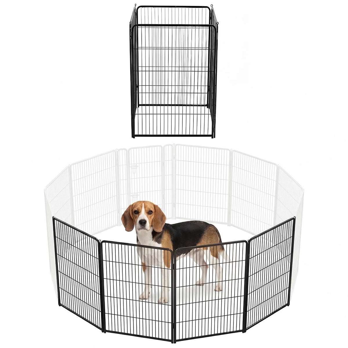 JHK Foldable Metal Dog Playpen Sturdy Outdoor Exercise Fence