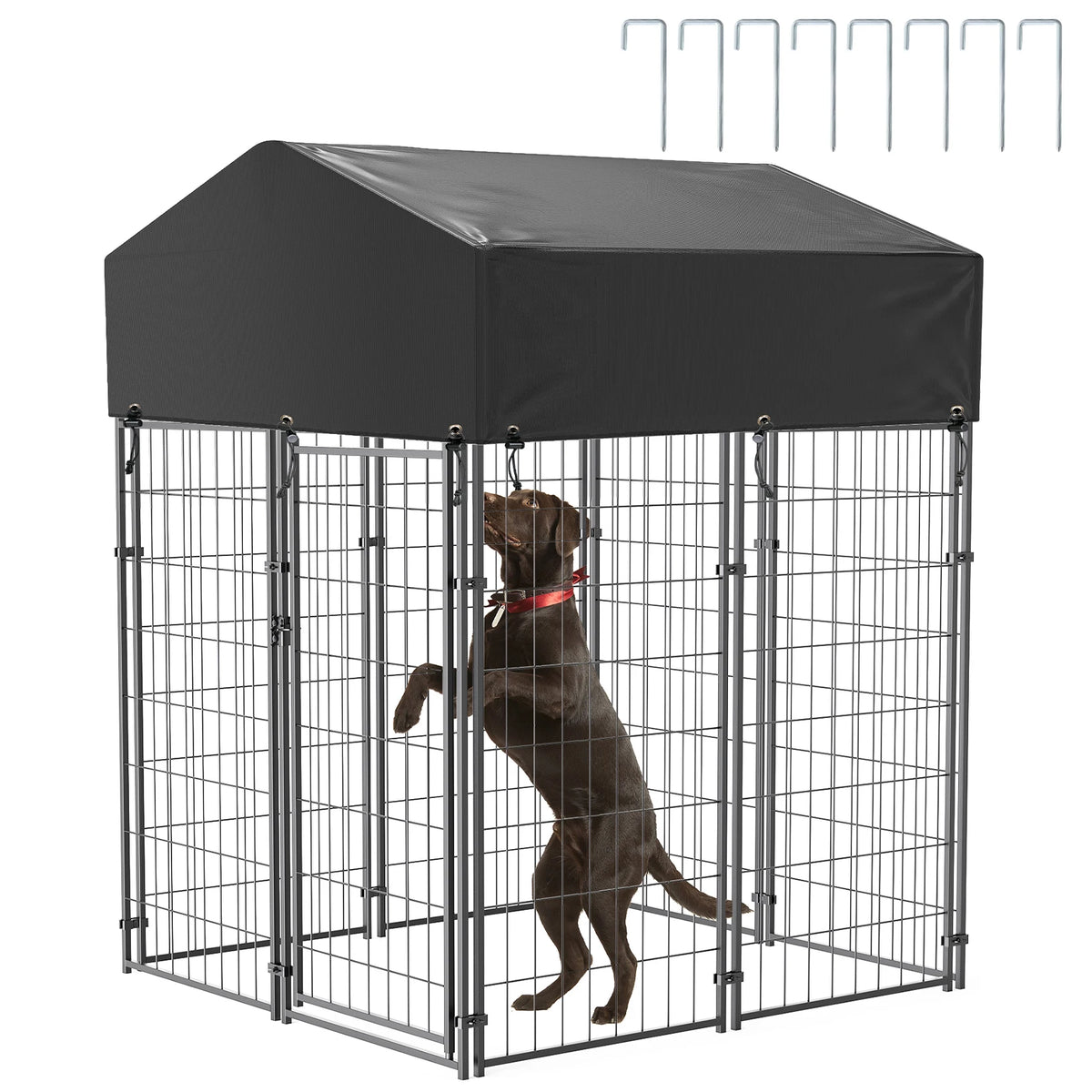 Bingopaw Outdoor Dog Kennel With Durable Weatherproof Canopy