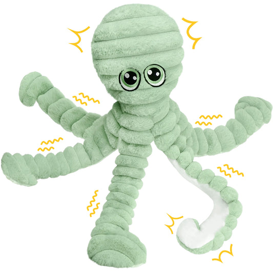 Octopus Style Squeaky Plush Dental Chew Toy For Dogs