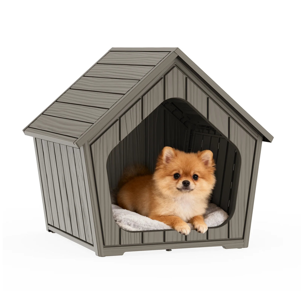 Waterproof Plastic Gable Roof Outdoor Pet House And Kennel