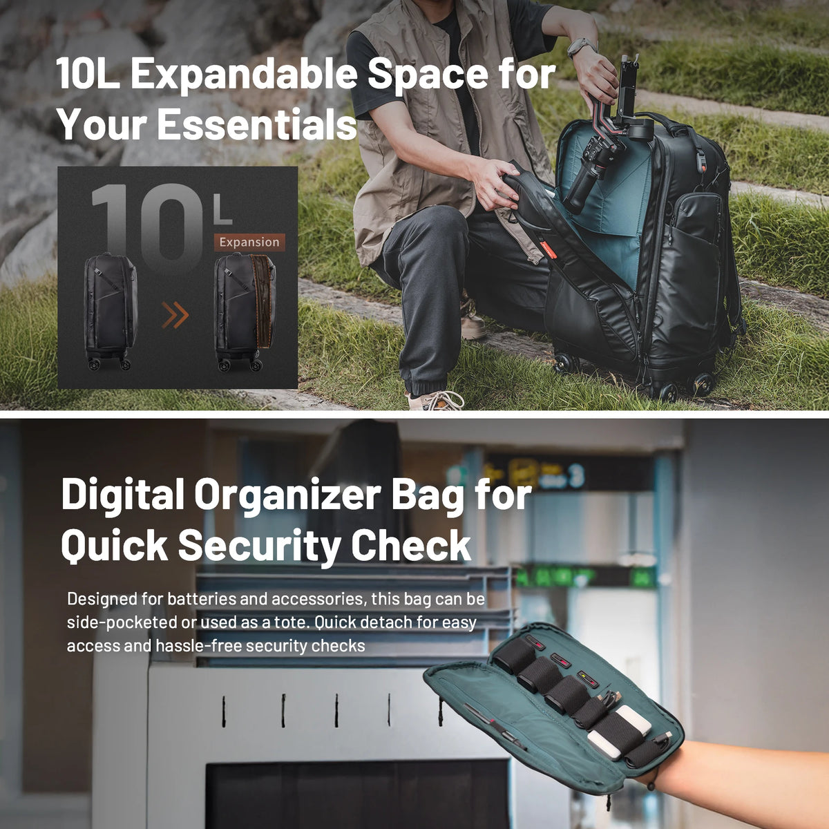Pgytech Professional Photography Rolling Backpack Case