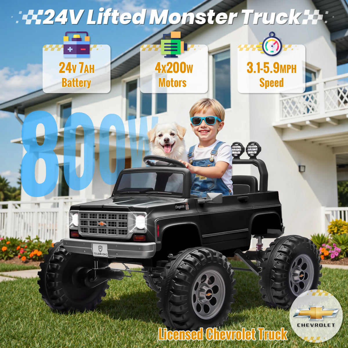 JOYRACER Licensed Chevrolet Cheyenne Electric Ride On Car
