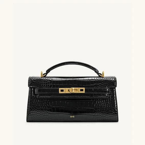 JW PEI Noor Crocodile Embossed Top Handle Crossbody Handbag