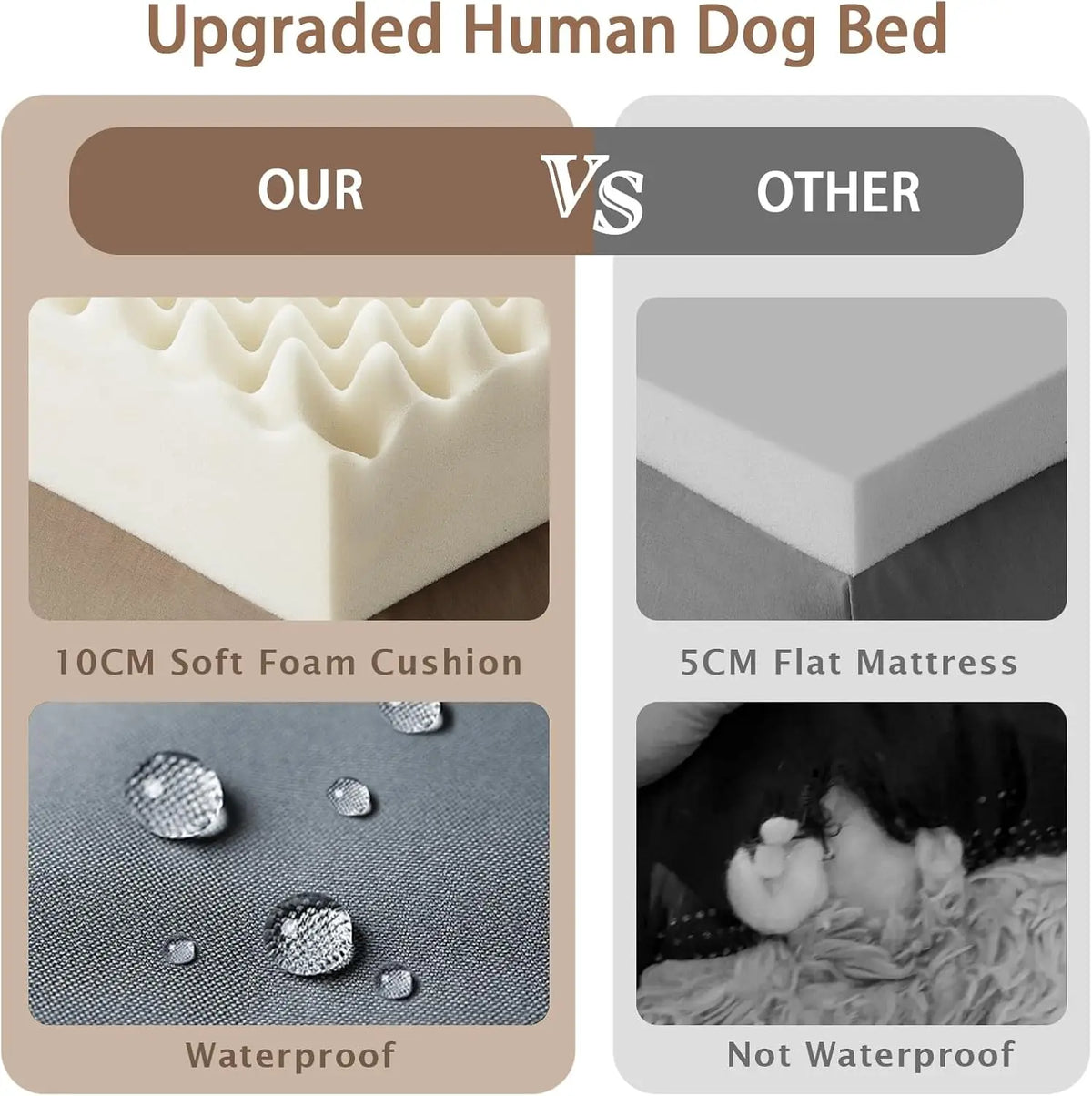 Premium Oversized Washable Cotton Pet And Human Round Bed