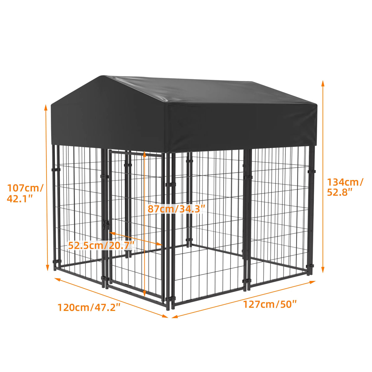 Bingopaw Outdoor Dog Kennel With Durable Weatherproof Canopy