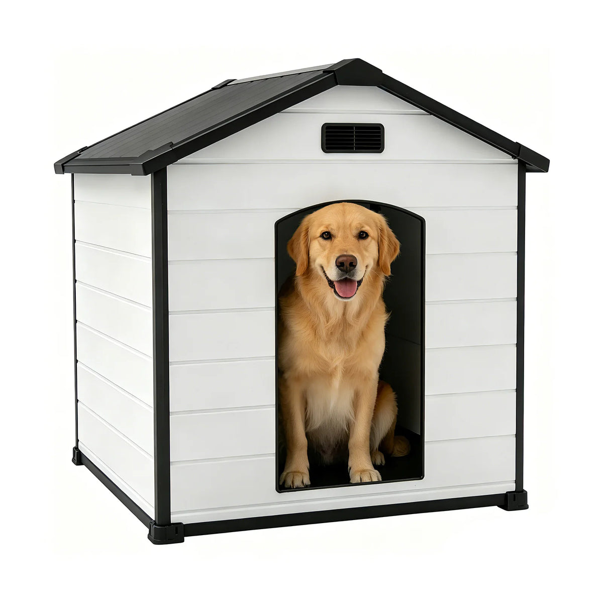 Waterproof Dog House With Removable Roof Indoor Outdoor Plastic Kennel