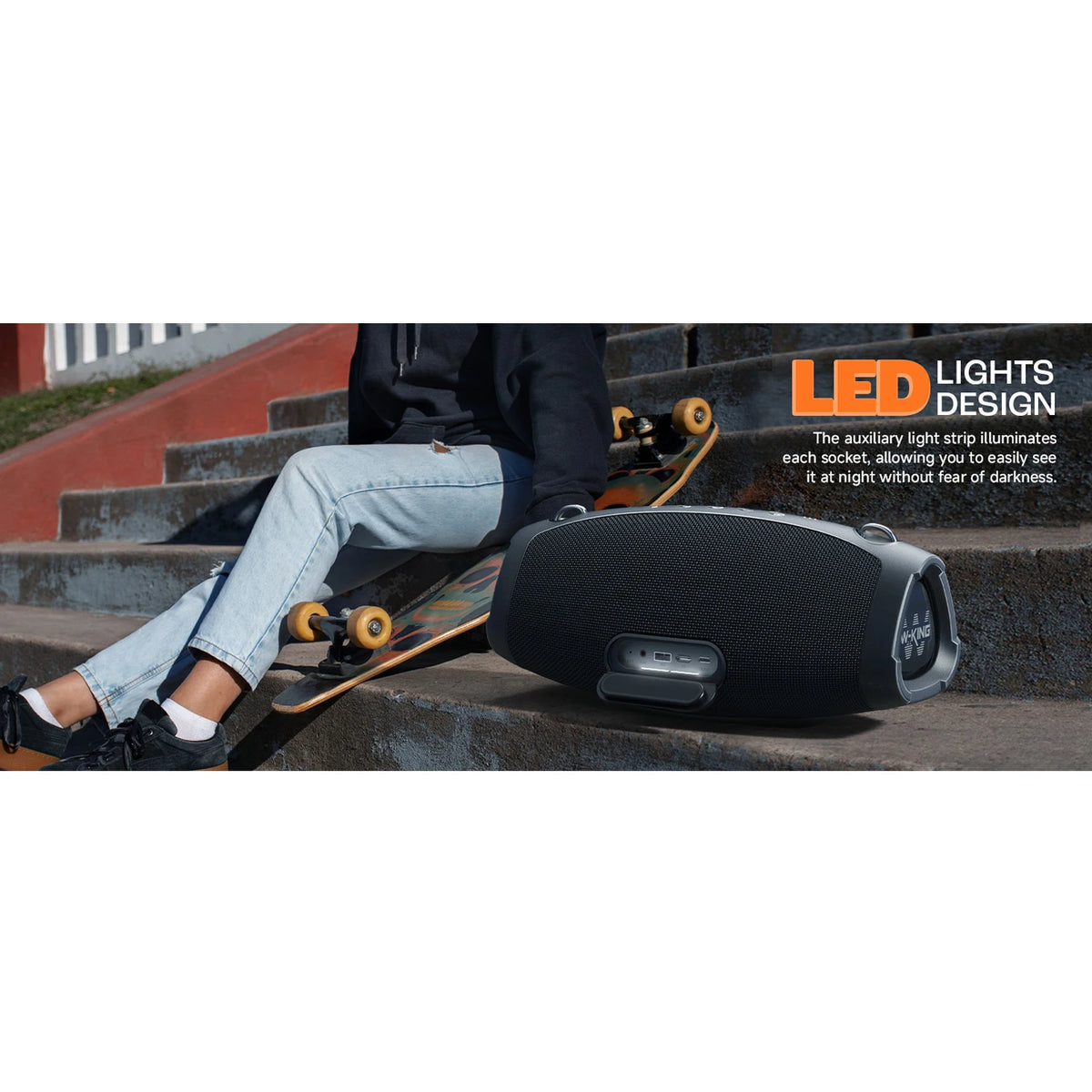 W-King X10 Bluetooth Speaker 120W Portable Wireless Waterproof Boombox