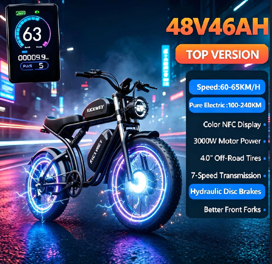 Kickwey K7 3000W Off Road Fat Tire Electric Bicycle
