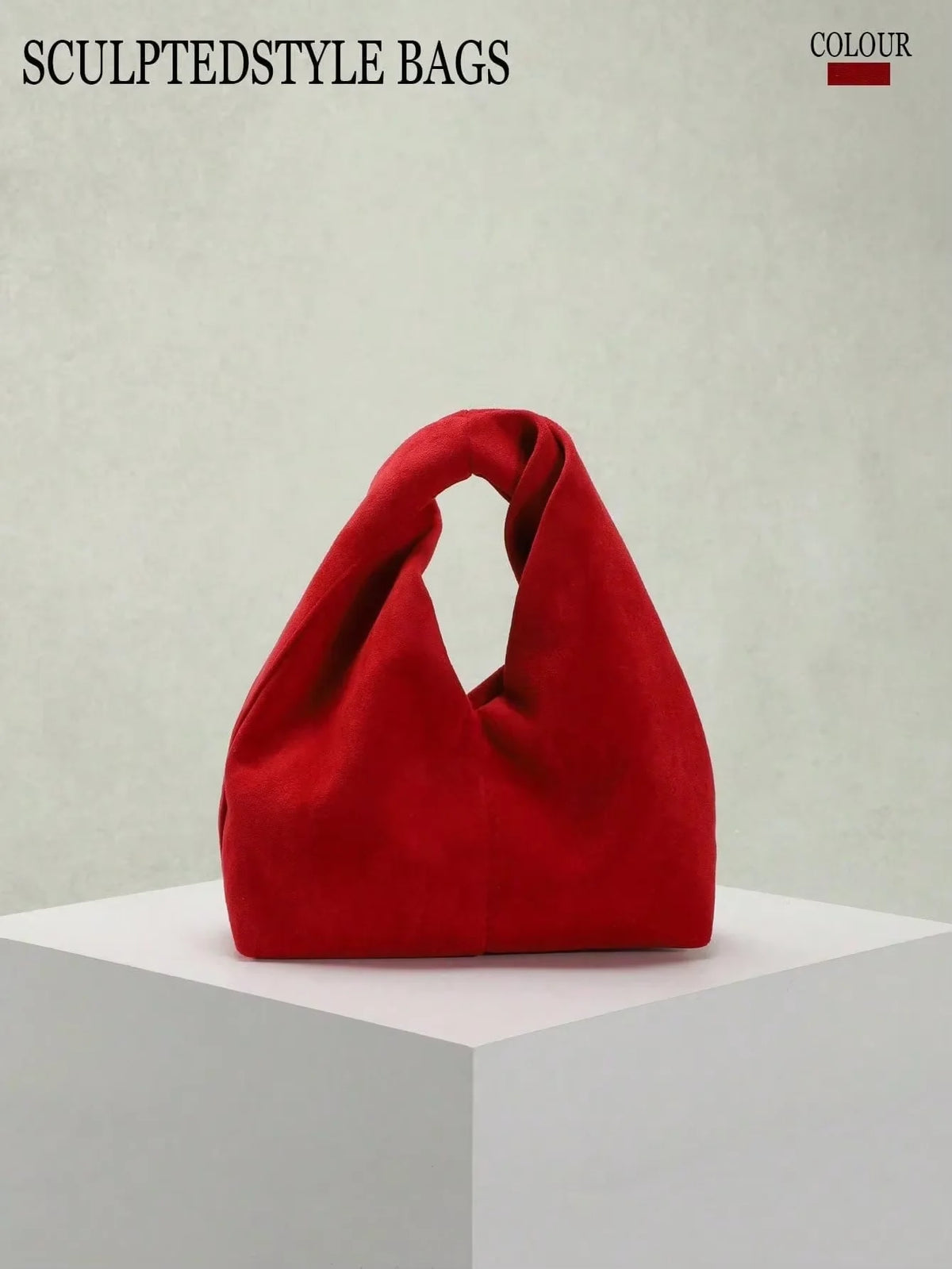 Faux Suede Twisted Handle Tote Bag For Women Casual Wear