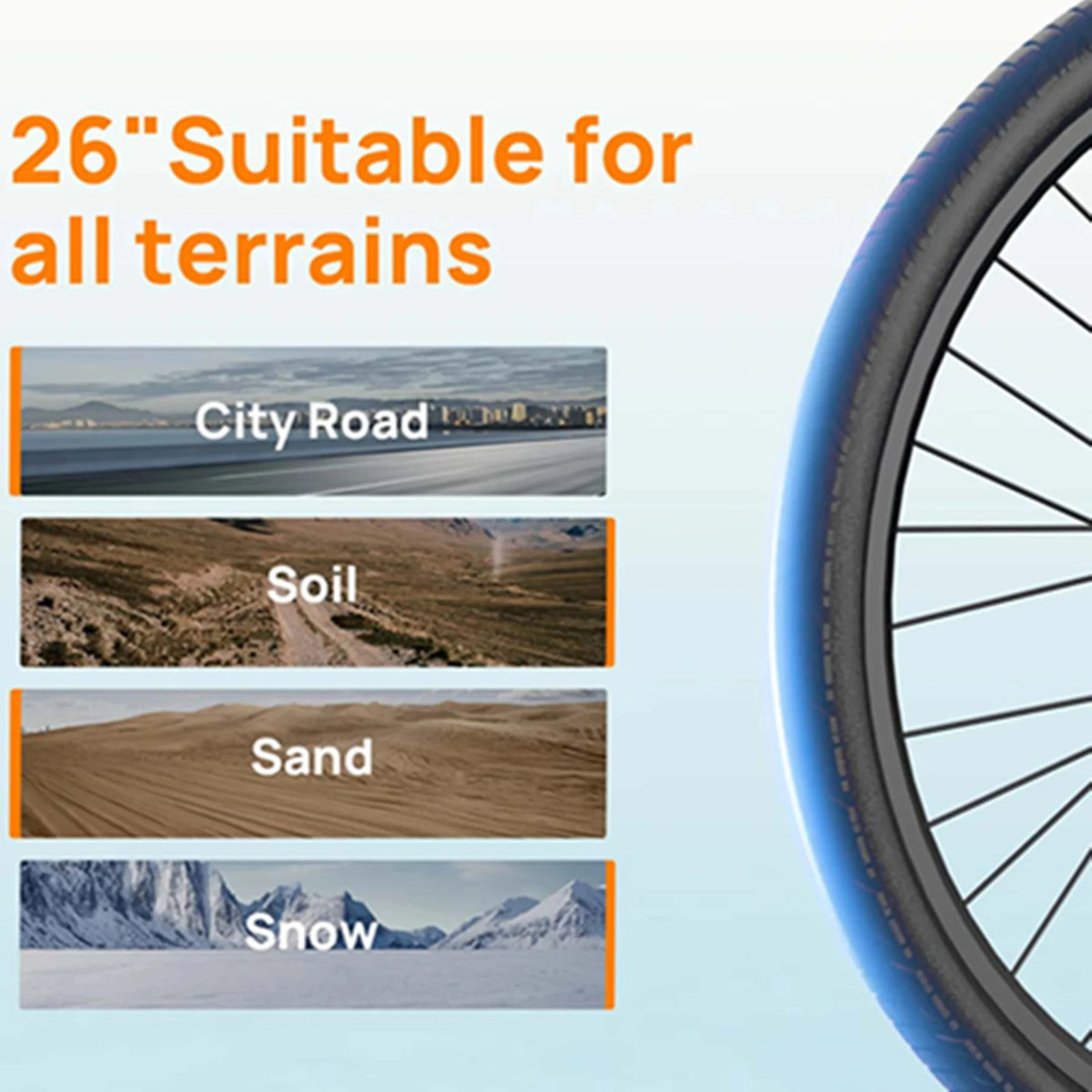 URLIFE E26 Electric Bicycle With Removable Battery And Hydraulic Brakes