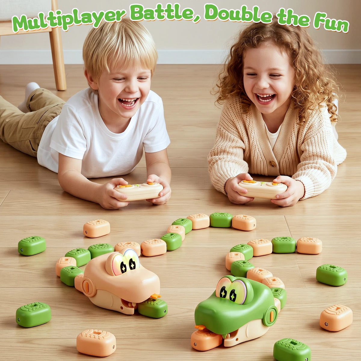 Remote Control Magnetic Snake Battle Toy for Two Players