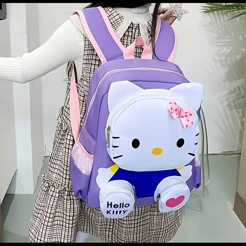 Mesuca Cartoon Cat Kids Backpack With Spine Protection For School