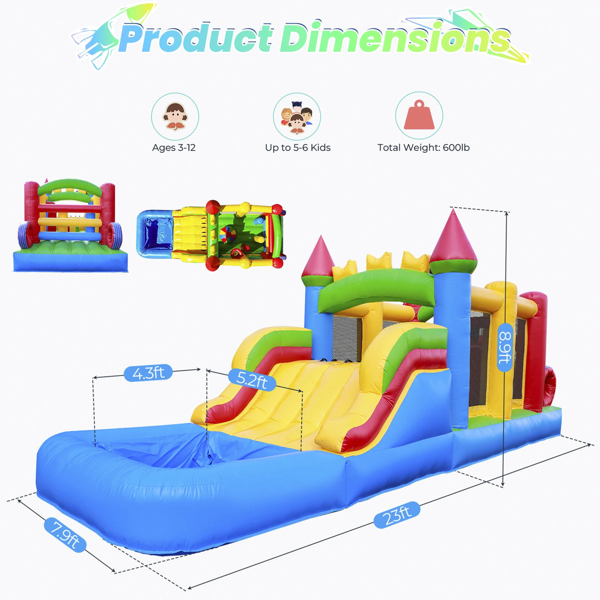 9 Models Bouncy Castles Of Children Outdoor Inflatable Castles Air Bounce House Inflatable Bouncers Kids Soft Play Set Outdoor Play Grounda