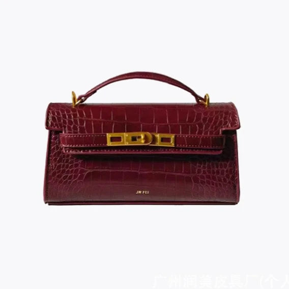 JW PEI Noor Crocodile Embossed Top Handle Crossbody Handbag