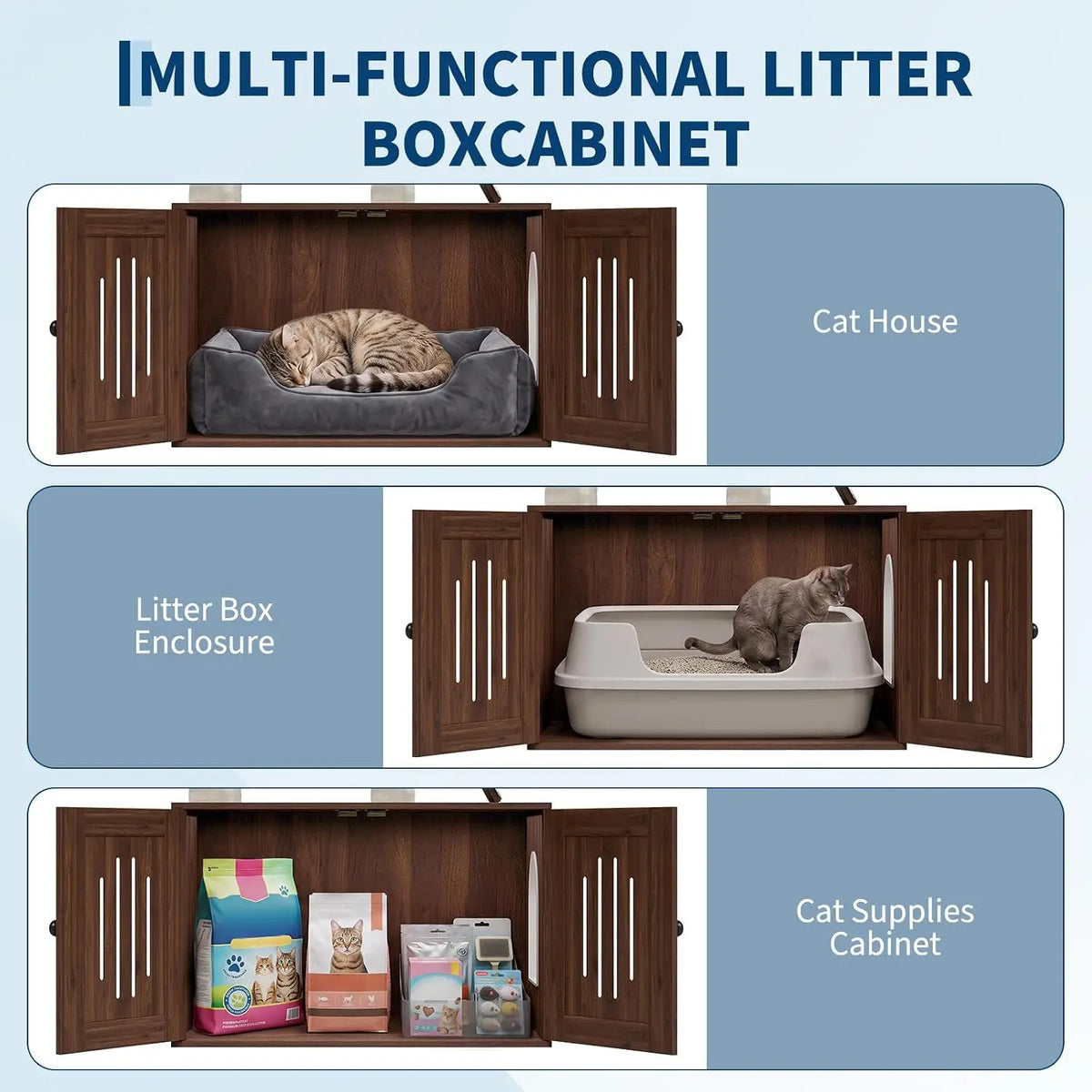 Tacleekii Multi Level Rattan Cat Condo With Space Capsule Design
