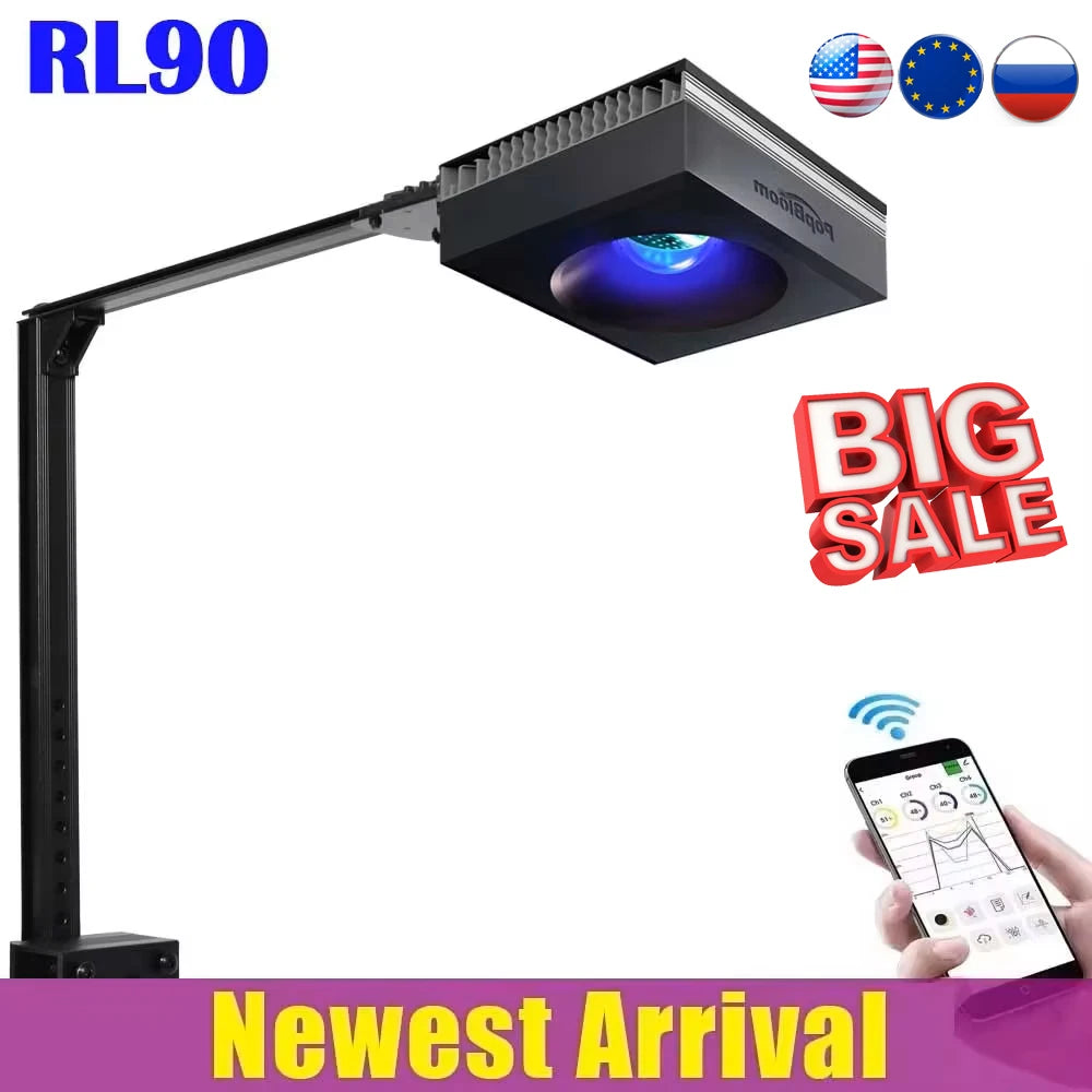 PopBloom WiFi Reef Aquarium LED Light For Saltwater Tanks